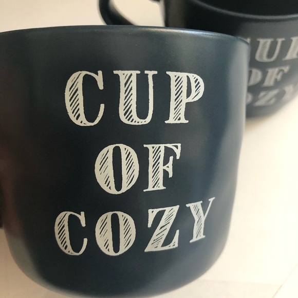 Threshold Set of 2 “Cup of Cozy” Blue Mugs - Coffee Tea Hot Chocolate - Picture 3 of 8